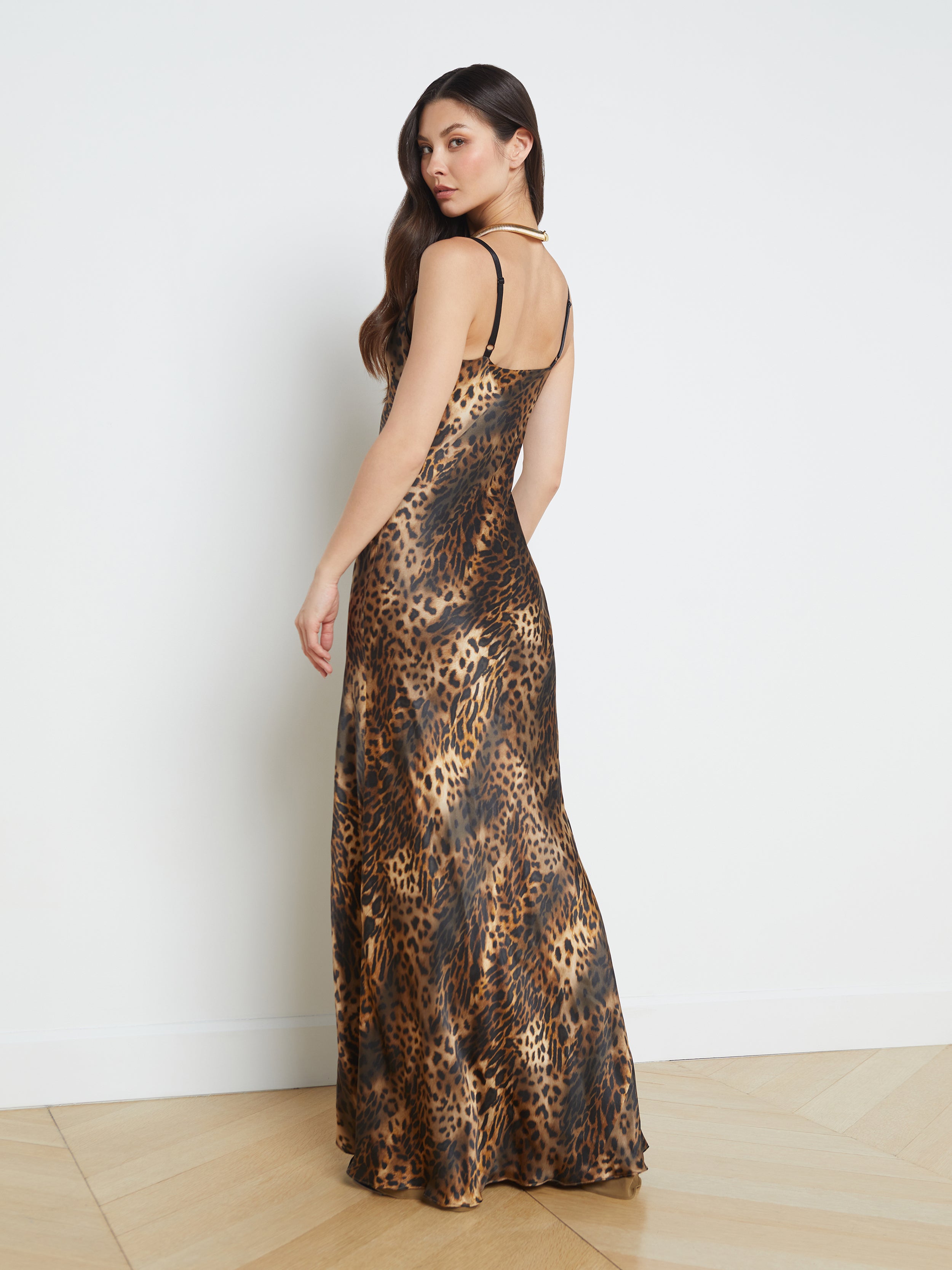 leopard print maxi dress